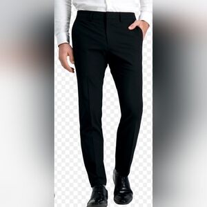 JM Hagger Premium Stretch Ultra Slim Fit Men's Black Dress Pants